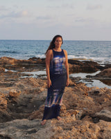 cotton rib maxi dress limited edition original Dahab print 