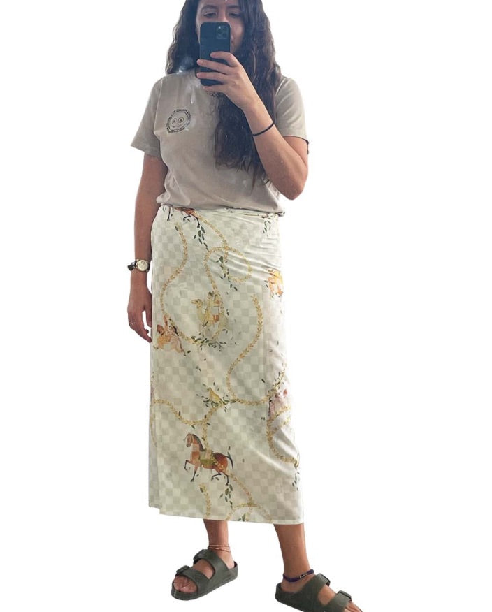 pareo wrap skirt kamasutra original Ronna Nice print cotton silk blend woman