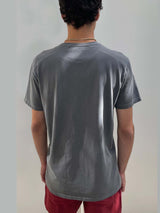 100% cotton gray logo t-shirt for men Ronna Nice 