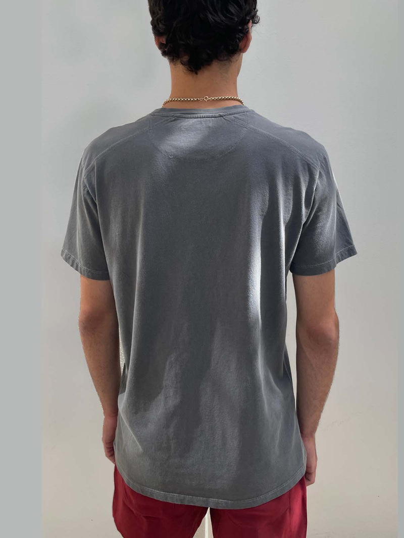 100% cotton gray logo t-shirt for men Ronna Nice 